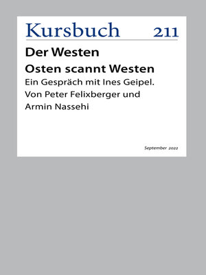 cover image of Osten scannt Westen